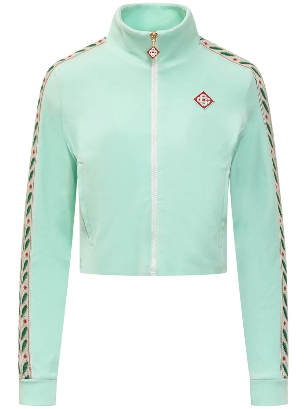 Casablanca logo-patch cotton-blend sweatshirt back view